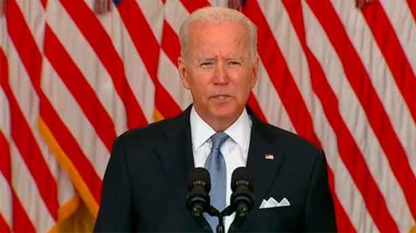 Biden en su mensaje a la nación desde la Casa Blanca. (Foto: Time)