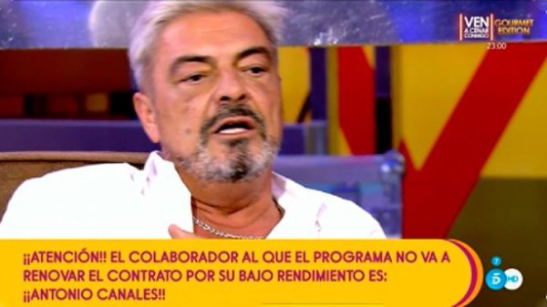 Antonio Canales fue echado en vivo y en directo en Sálvame. (Foto: Telecinco)