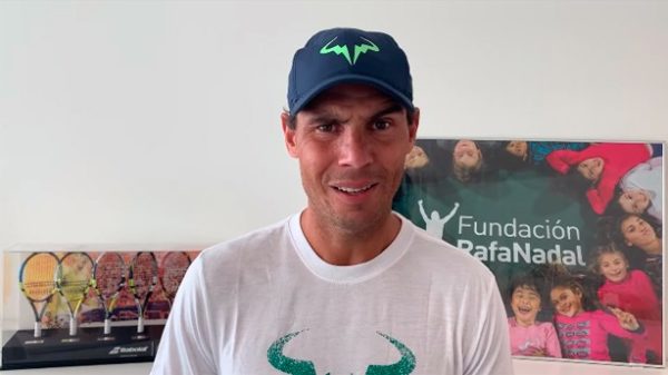 Nadal aprovechó para agradecer el apoyo