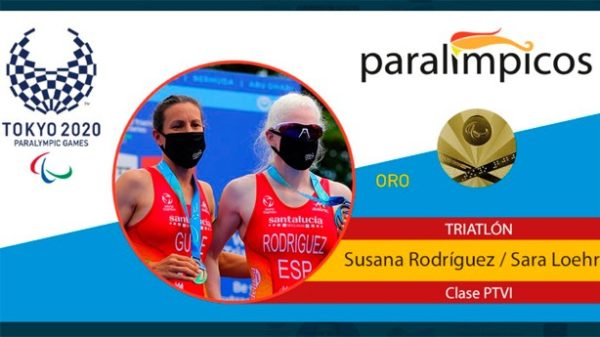 Susana y Sara con sus medallas de oro. (Foto: @paralímpicos)
