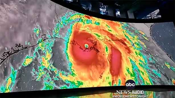 Desastre total por el huracán Ida. (Proyección: ABC news)