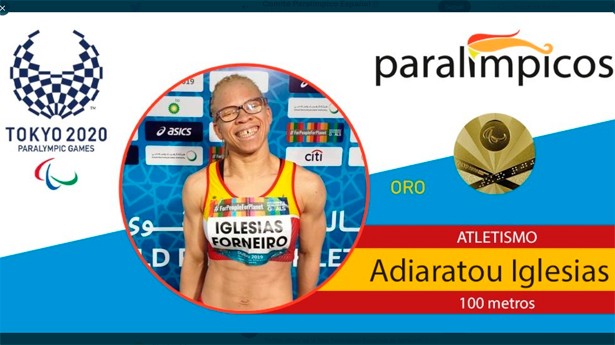 Adiaratou Iglesias se proclamó campeona paralímpica de los 100 metros. (Foto: @paralímpicos)