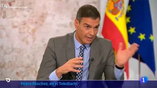 Sánchez en sus declaraciones a La 1. (Foto: TVE)