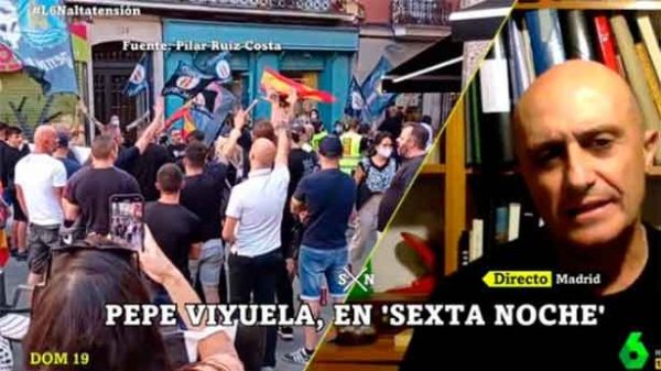 La indignación del actor Pepe Viyuela con la manifestación neonazi en Chueca. (Foto: La Sexta)