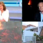 Ana Rosa desde el plató y Pedro Piqueras desde La Palma