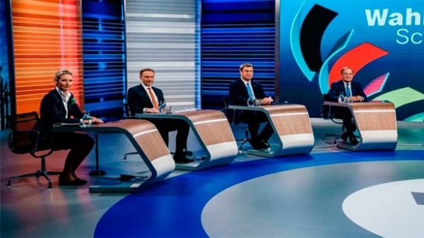Candidatos a la sucesión de Merkel en un reciente debate. (Foto: RTVE)