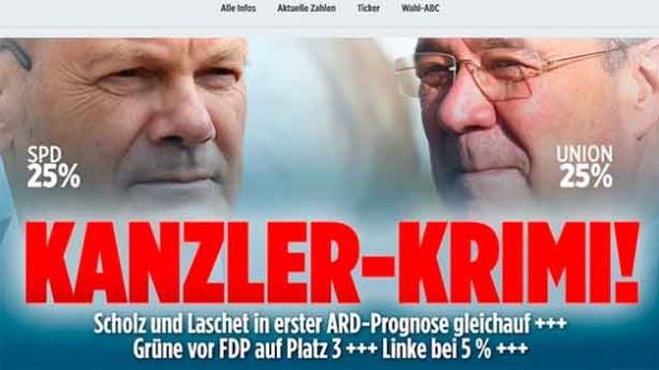 Suspense político ante el amte en Alemania. (Captura: UN/BILD)