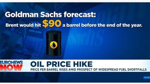 Goldman Sachs apunta a los 90 dólares por barril de brent a final de año- (Foto: Euronews)