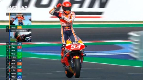 Gran victoria de Marc Márquez y título para Quartararo. (Foto: @MotoGP)