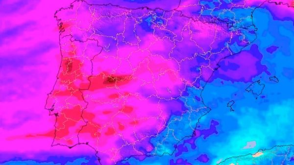 El primer temporal de lluvias se ha hecho esperar. (Imagen: Meteored/eltiempo.com)