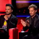 Luis Fonsi con su asesor David Bisbal durante las Batallas. (Foto: Antena 3)