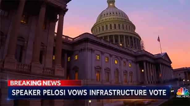 La jornada en el Congreso se extendió hasta caer la noche en Washington. (Foto: NBC News)