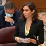 Isabel Diaz Ayuso en su intervención en la Asamblea de Madrid. (Foto: Telemadrid)