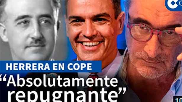 Carlos Herrera rechazó de forma tajante el ataque de Sánchez a la Transición. (Foto: COPE/YouTube)