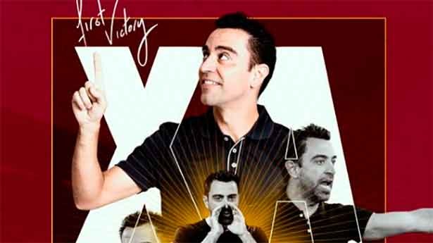 Agonía y suerte de Xavi. (Foto: @LaLiga)