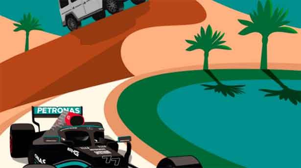 Un escenario inédito y emocionante en Arabia Saudí. (Imagen: @MercedesAMGF1)