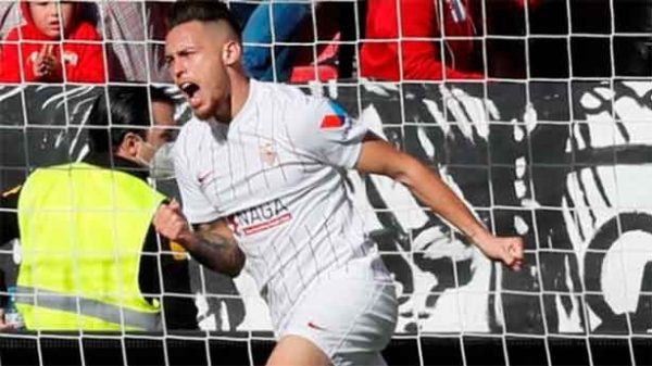 El coraje y la pasión de Ocampos. (Foto: @LaLiga)