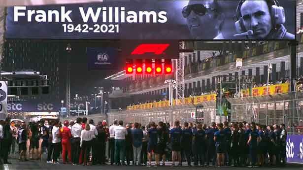 Un minuto de silencio por Sir Frank Williams. (Foto: