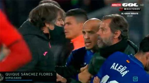 Quique se volvió loco tras ser expulsado ante el Athletic. (Foto: GOLtv)