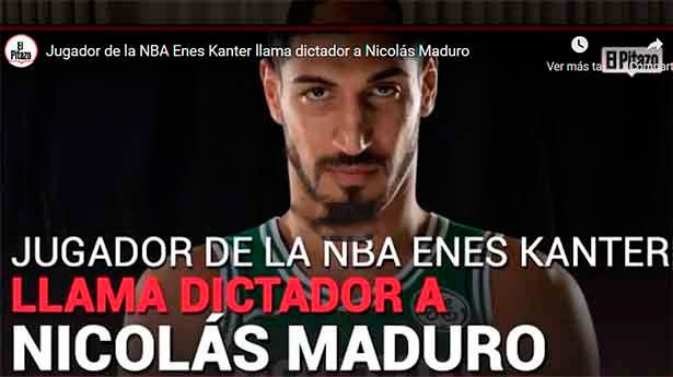 El jugador de la NBA Enes Kanter llama dictador a Nicolás Maduro. (Imagen: El Pitazo / YouTube)