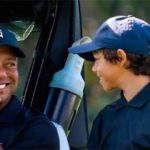 Tiger Woods junto a su hijo Charlie de 12 años. (Foto: PCN)
