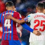 Duelo bajo una lluvia constante en Sevilla. (Foto: @LaLiga)