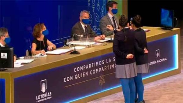 El momento del Gordo de la Navidad. (Foto: Antena 3)
