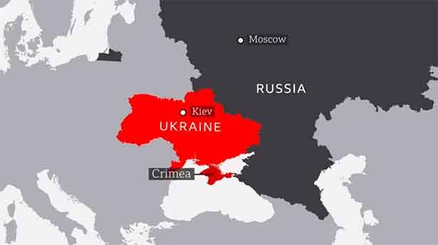 Alemania ha confirmado nuevos envíos de tropas de Rusia junto a la frontera con Ucrania. (Mapa: BBC)