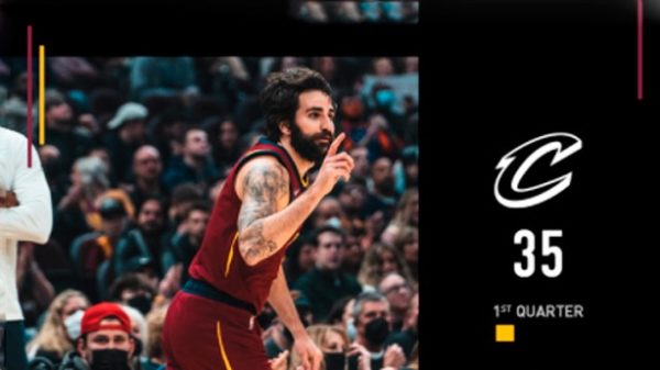 Ricky contribuyó a la abultadísima victoria de sus Cavaliers. (Foto: @cavs)