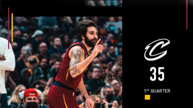 Ricky contribuyó a la abultadísima victoria de sus Cavaliers. (Foto: @cavs)