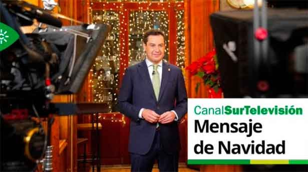 Mensaje de Juanma Moreno desde la taberna Granados de Granada. (Foto: Canal Sur)