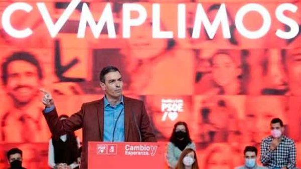 Garzón arruina el acto de Sánchez en Palencia en el arranque electoral. (Foto: