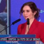 Isabel Díaz Ayuso en el acto en el Hotel Ritz de Madrid. (Foto: La Sexta)