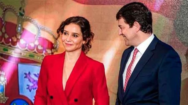 Isabel Díaz Ayuso junto a Alfonso Fernández Mañueco. (Foto: @IDíazAyuso)