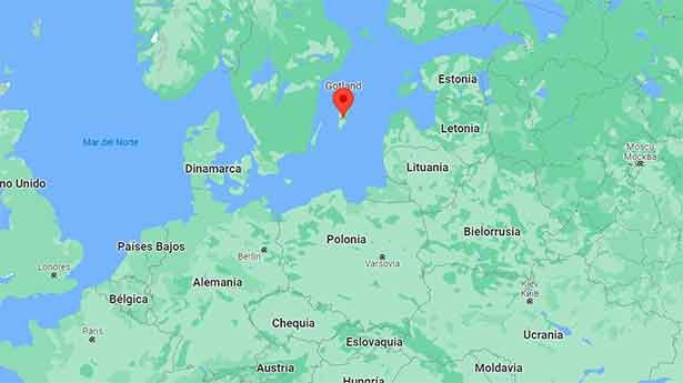 Despliegue de tropas suecas en la isla de Gotland. /Mapa: GM)