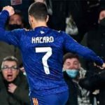 El salto de euforia de Hazard. (Foto: @RealMadrid)