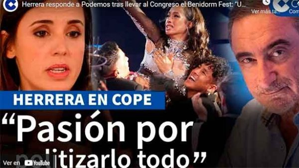 Horrible ataque de Podemos y nacionalistas a Chanel y RTVE. (Foto: COPE)