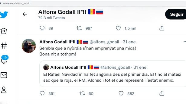 El tuit contra Nadal y también el Real Madrid