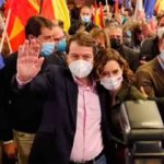 Todo el apoyo de Ayuso a Mañueco en el mitin en la ciudad de Burgos. (Foto: @alferma1)