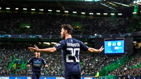 Bernardo Silva logró un doblete. (Foto: @ChampionsLeague)