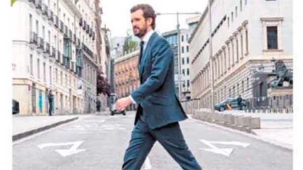 La soledad de Casado en la portada de ABC. (Captura: UN/ABC)