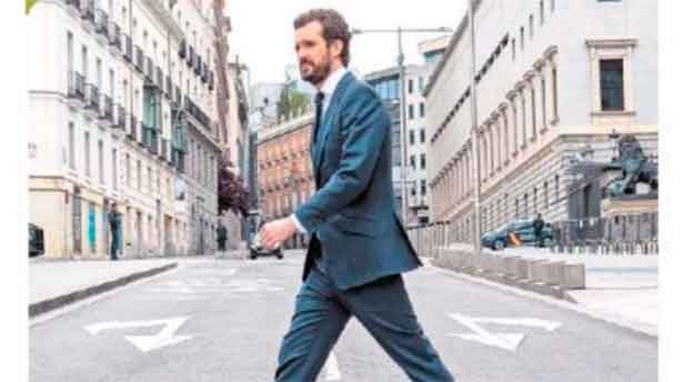 La soledad de Casado en la portada de ABC. (Captura: UN/ABC)