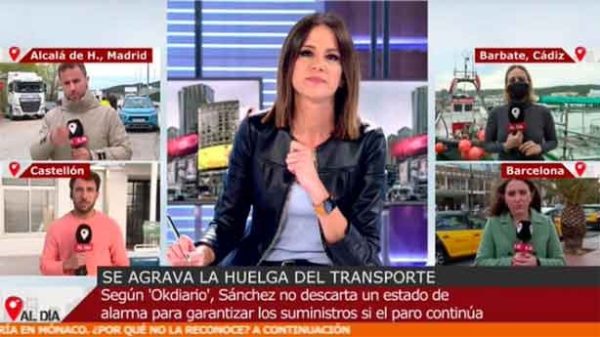 Máxima gravedad de la huelga del transporte. (Foto: Cuatro)