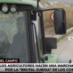 La marcha de la tractorada. (Foto: Telemadrid)