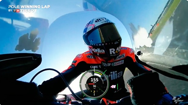 Aleix Espargaró con Aprilia logróla pole del Gran Premio de Argentina. (Imagen: @MotoGP)