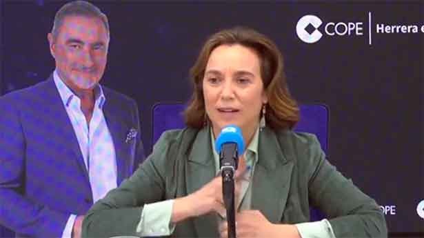 Cuca Gamarra respondió a las preguntas de Carlos Herrera. (Foto: Cadena COPE)