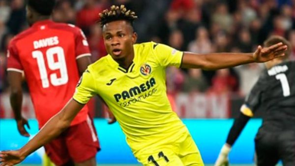 La alegría de un gol salvador de Samu Chukwueze a tres minutos del final. (Foto: @ChampionsLeague)