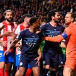 Tangana final y expulsión de Felipe. (Foto: Atlético de Madrid)