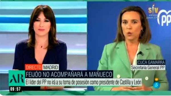 Cuca Gamarra destacó las prioridades del PP. (Foto: Telecinco)