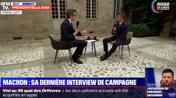 Último aviso de Macron antes de que se abran las urnas. (Foto: BFMTV)